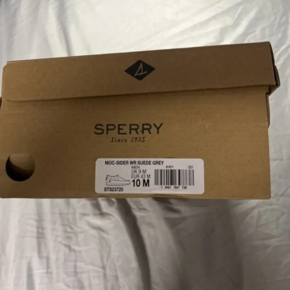 Sperry STS23725 Men's Moc-Sider WR Suede‎ Grey Size10M